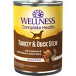 Show in main carousel: Wellness Thick & Chunky Turkey & Duck Stew with Sweet Potatoes & Cranberries Canned Dog Food, 354-g can, case of 12 slide 2 of 9
