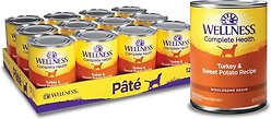 Wellness Complete Health Turkey & Sweet Potato Formula Canned Dog Food, 354-g can, case of 12