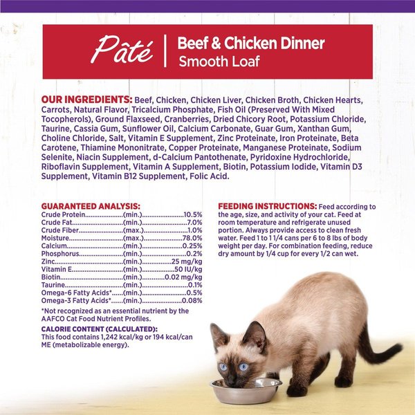 Show full view: Wellness Complete Health Adult Beef & Chicken Formula Grain-Free Canned Cat Food, 156-g can, case of 24 slide 14 of 16