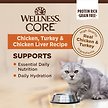 Show in main carousel: Wellness CORE Grain-Free Chicken, Turkey & Chicken Liver Formula Canned Cat Food, 85-g can, case of 12 slide 3 of 10