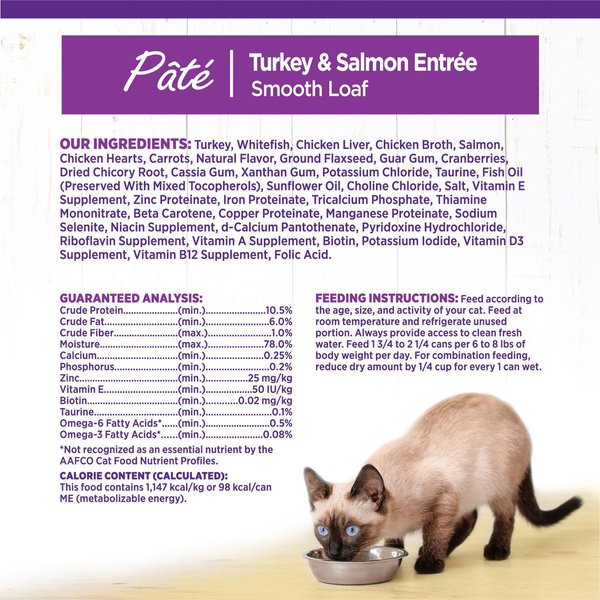 Show full view: Wellness Complete Health Turkey & Salmon Formula Grain-Free Natural Canned Cat Food, 85-g can, case of 24 slide 14 of 16