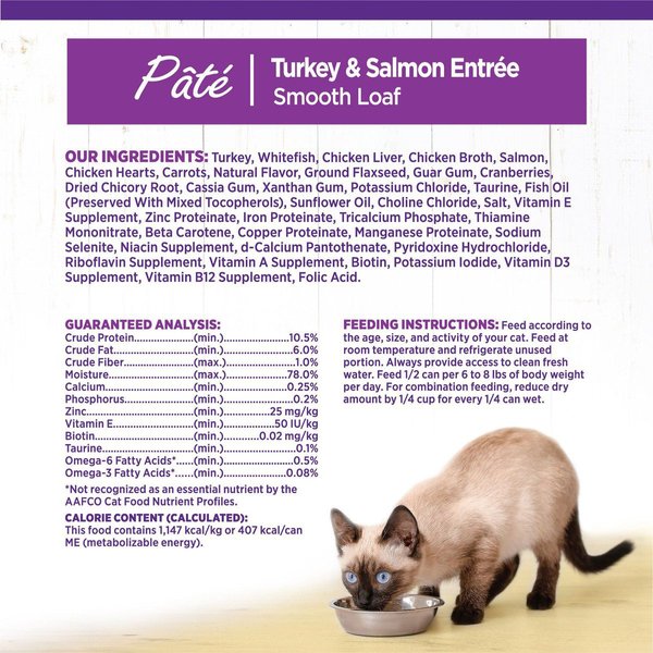 Show full view: Wellness Complete Health Turkey & Salmon Formula Grain-Free Natural Canned Cat Food, 354-g can, case of 12 slide 14 of 16