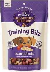 Old Mother Hubbard by Wellness Training Bitz Assorted Mix Natural Oven-Baked Biscuits Dog Treats, 227-g bag