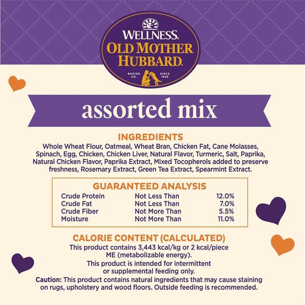 Show full view: Old Mother Hubbard by Wellness Training Bitz Assorted Mix Natural Oven-Baked Biscuits Dog Treats, 227-g bag slide 6 of 8