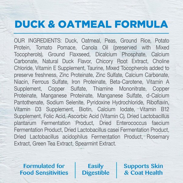 Show full view: Wellness Simple Limited Ingredient Diet Duck & Oatmeal Formula Dry Dog Food, 11.8-kg bag slide 8 of 10