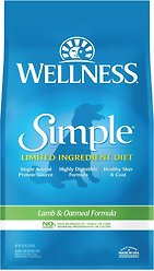 Wellness Simple Limited Ingredient Diet Lamb & Oatmeal Formula Dry Dog Food, 11.8-kg bag