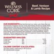 Show in main carousel: Wellness CORE Grain-Free Beef, Venison & Lamb Formula Canned Dog Food, 354-g can, case of 12 slide 6 of 8