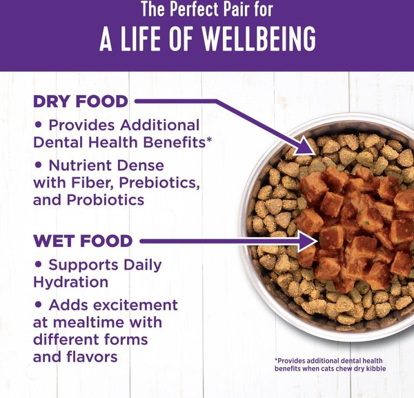 Show full view: Wellness Complete Health Cubed Tuna Entree Grain-Free Canned Cat Food, 85-g can, case of 24 slide 6 of 9