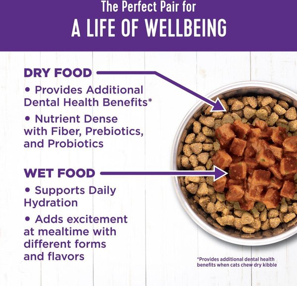 Show full view: Wellness Complete Health Cubed Tuna Entree Grain-Free Canned Cat Food, 156-g can, case of 24 slide 6 of 9