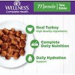 Show in main carousel: Wellness Complete Health Morsels Turkey Dinner Cubes in Rich Gravy Grain-Free Canned Cat Food, 156-g can, case of 24 slide 3 of 10