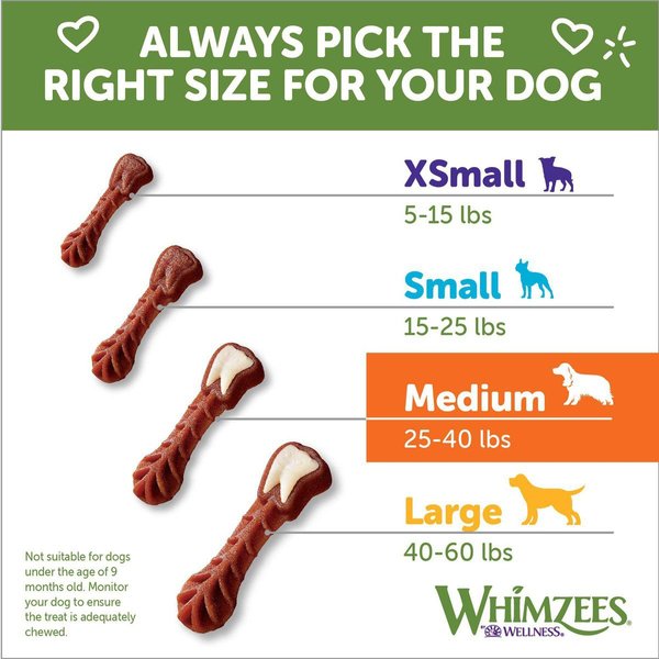 Show full view: WHIMZEES by Wellness Brushzees Dental Chews Natural Grain-Free Dental Dog Treats, Medium, 12 count slide 8 of 10