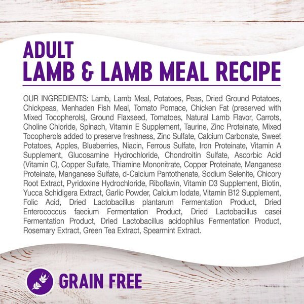 Show full view: Wellness Grain-Free Complete Health Adult Lamb & Lamb Meal Recipe Dry Dog Food, 10-kg bag slide 6 of 9