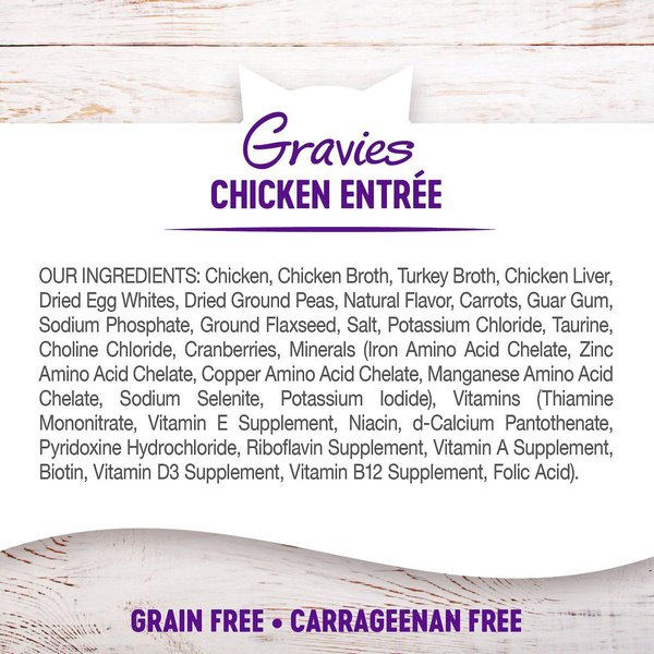 Show full view: Wellness Complete Health Natural Grain-Free Gravies Chicken Entree Canned Cat Food, 156-g can, case of 12 slide 4 of 8