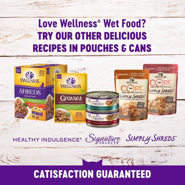 Show full view: Wellness Complete Health Natural Grain-Free Gravies Chicken Entree Canned Cat Food, 156-g can, case of 12 slide 7 of 8
