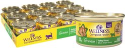 Wellness Complete Health Natural Grain-Free Gravies Turkey Dinner Canned Cat Food, 85-g can, case of 12