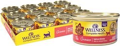 Wellness Complete Health Natural Grain-Free Gravies Salmon Entree Canned Cat Food, 85-g can, case of 12
