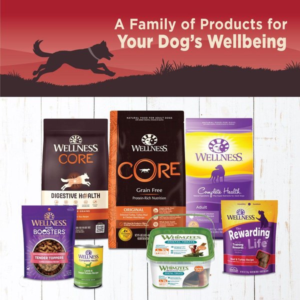 Show full view: Wellness CORE 95% Grain-Free Beef & Carrots Canned Dog Food, 354-g can, case of 12 slide 5 of 7