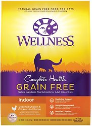 Wellness Complete Health Grain-Free Indoor Deboned Chicken Recipe Dry Cat Food, 5.2-kg bag