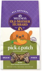 Old Mother Hubbard by Wellness Pick of the Patch Natural Grain-Free Mini Oven-Baked Biscuits Dog Treats, 454-g bag