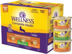 Wellness Complete Health Chicken & Turkey Lovers Canned Cat Food, 85-g can, case of 24