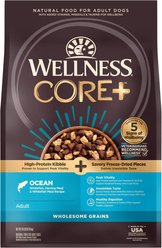 Wellness CORE RawRev Wholesome Grains Ocean Recipe High Protein Dry Dog Food, 8.16-kg bag