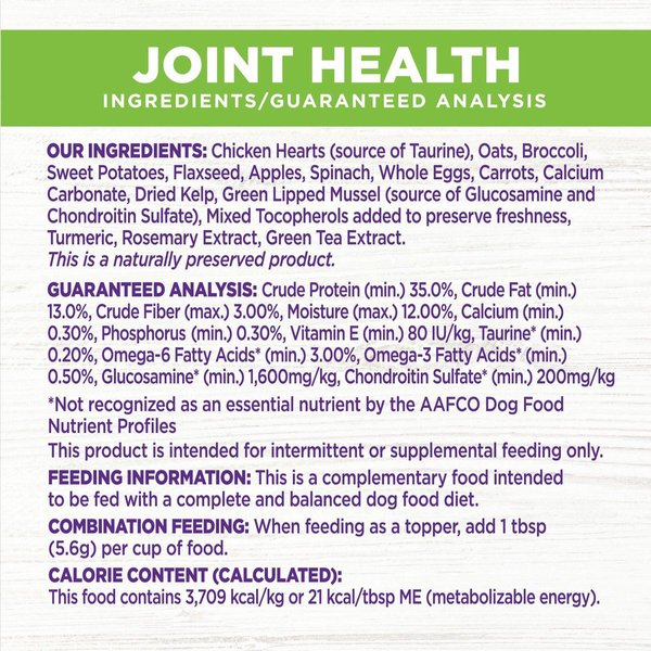 Show full view: Wellness CORE Bowl Boosters Joint Health Adult Dry Dog Food Topper, 113-g bag slide 8 of 9