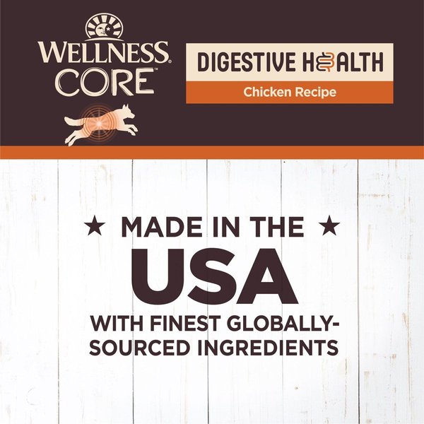 Show full view: Wellness CORE Digestive Health Chicken Recipe Grain-Free Wet Dog Food, 369-g can, case of 12 slide 4 of 8