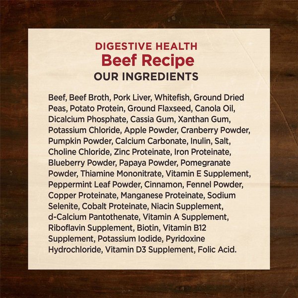 Show full view: Wellness CORE Digestive Health Beef Recipe Grain-Free Wet Dog Food, 369-g can, case of 12 slide 8 of 10