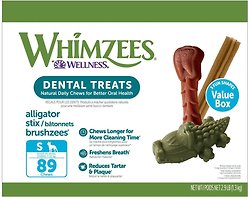 WHIMZEES by Wellness Variety Box Dental Chews Natural Grain-Free Dental Dog Treats, Small, 89 count