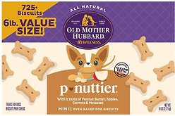 Old Mother Hubbard by Wellness Classic P-Nuttier Natural Mini Oven-Baked Biscuits Dog Treats, 2.72-kg box