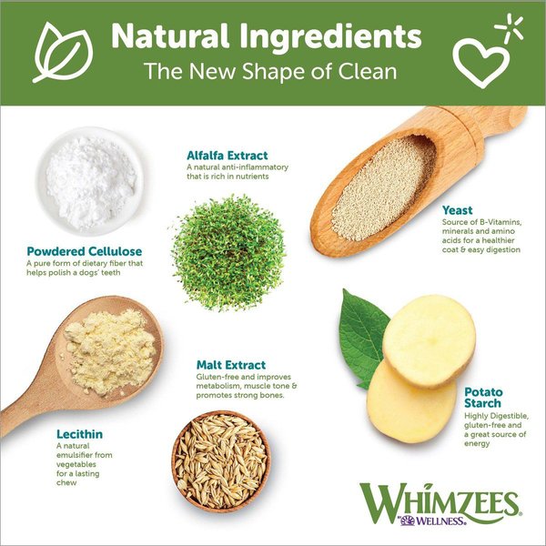 Show full view: WHIMZEES by Wellness Alligator Dental Chews Natural Grain-Free Dental Dog Treats, Medium, 12 count slide 3 of 10