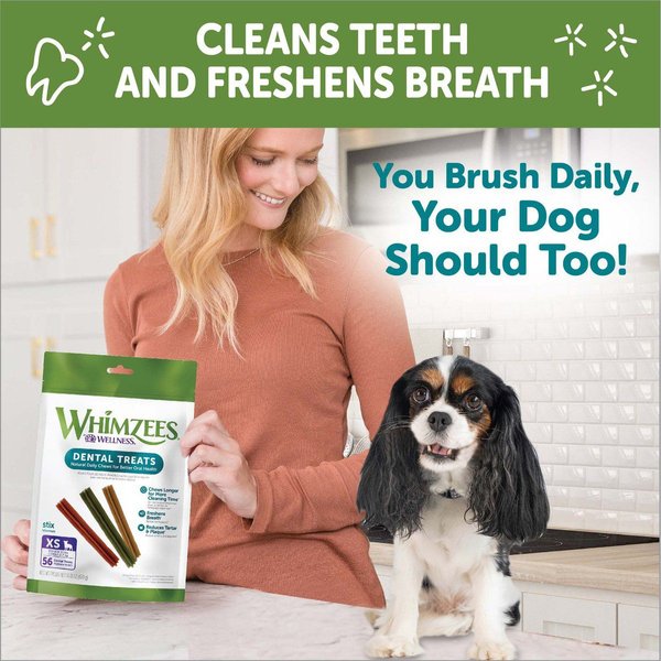 Show full view: WHIMZEES by Wellness Stix Dental Chews Natural Grain-Free Dental Dog Treats, Extra Small, 56 count slide 6 of 10