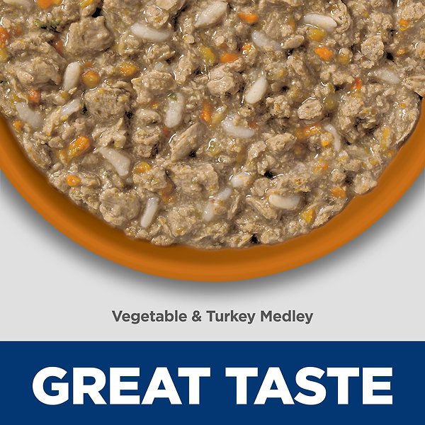 Show full view: Hill's Science Diet Adult Perfect Weight Vegetable & Turkey Medley Canned Cat Food, 82-g can, case of 24 slide 6 of 10