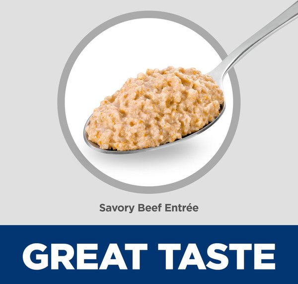 Show full view: Hill's Science Diet Adult Savory Beef Entree Canned Cat Food, 2.9-oz can, case of 24 slide 5 of 10