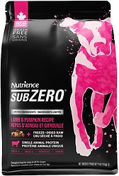 Nutrience SubZero Limited Ingredient Diet Lamb & Pumpkin Recipe Dry Dog Food, 1.8-kg bag