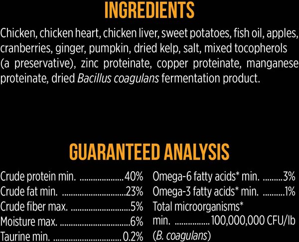 Show full view: Nutrience SubZero Chicken & Sweet Potato Freeze-Dried Raw Cat Food, 113-g bag slide 7 of 8