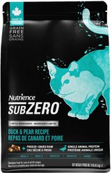 Nutrience SubZero Limited Ingredient Duck & Pear Recipe Dry Cat Food, 4.5-kg bag