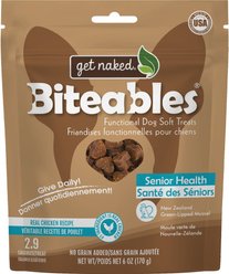 Get Naked Biteables Functional Senior Health Real Chicken Recipe Dog Treats, 6-oz bag