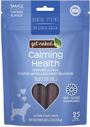 Get Naked Calming Health Grain-Free Dental Stick Dog Treats, Small, 176-g bag