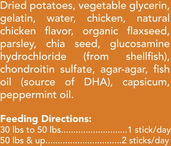 Show full view: Get Naked Joint Health Grain-Free Dental Stick Dog Treats, Large, 6 count slide 5 of 7