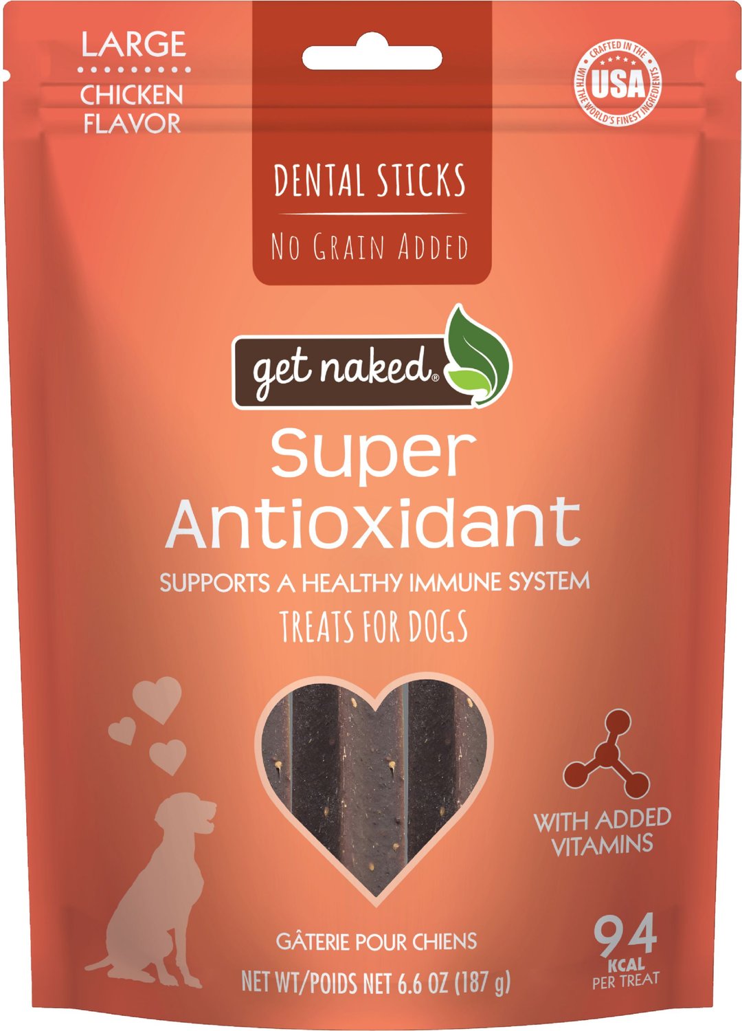 GET NAKED Super Antioxidant Grain Free Dental Stick Dog Treats Large 6 count Chewy Canada