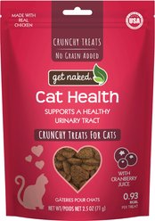Get Naked Urinary Health Cranberry Juice Grain-Free Crunchy Cat Treats, 2.5-oz bag