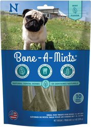 N-Bone Bone-A-Mints Mint Flavored Small Dental Dog Treats, 10 count