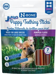 N-Bone Jumbo Puppy Teething Sticks Pumpkin Flavor Dog Treats, 7 count