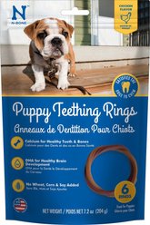 N-Bone Puppy Teething Ring Chicken Flavor Dog Treats, 6 count
