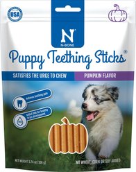 N-Bone Puppy Teething Sticks Pumpkin Flavor Dog Treats, 3.74-oz bag