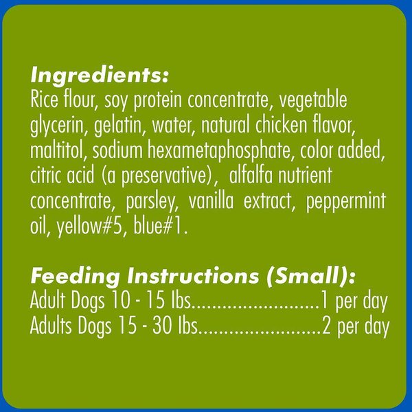 Show full view: N-Bone Twistix Vanilla Mint Flavor Dental Dog Treats, 5.5-oz bag, Small slide 4 of 6