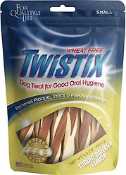 N-Bone Twistix Yogurt Banana Flavor Dental Dog Treats, 5.5-oz bag, Small