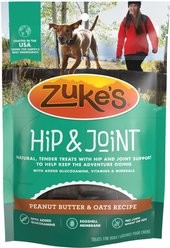 Zuke's Hip & Joint Peanut Butter & Oats Recipe Soft & Chewy Dog Treats, 170-g bag