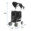 Show in main carousel: Frisco 3 in 1 Dog & Cat Stroller with Detachable Carrier, Black slide 2 of 7